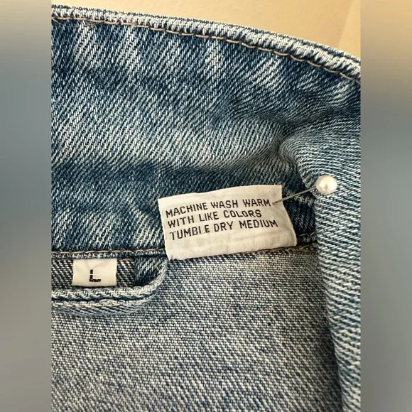 Vintage 80s denim jean jacket, Large - Picture 4 of 9